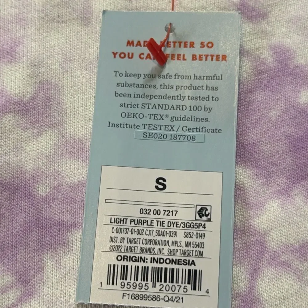 Cat & Jack Girl’s Purple Tie Dye Sweater 100% Cotton Size S NWT